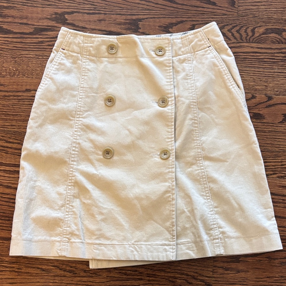 Ines de la Fressange for Uniqlo Corduroy Button-Up Skirt, Size 0